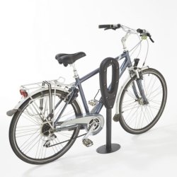 Cykelstativ til 2 cykler sort - 50mm gummi/stl stolpe