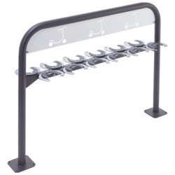 Lbehjulsstativ til 12 lbehjul - 30mm stl stende montering