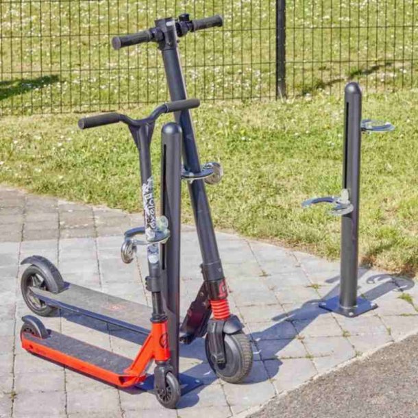 Lbehjulsstativ til 2 lbehjul - 40mm stl stende montering