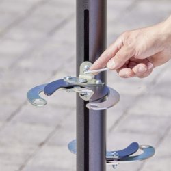 Lbehjulsstativ til 2 lbehjul - 40mm stl stende montering