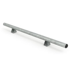 Parkeringsstop i st�l 200 cm galv PRM sikkerhedsbarriere - lige �76