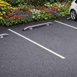 Parkeringsstop i st�l 200 cm galv PRM sikkerhedsbarriere - skr� �60