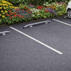Parkeringsstop i st�l 200 cm galv PRM sikkerhedsbarriere - skr� �76