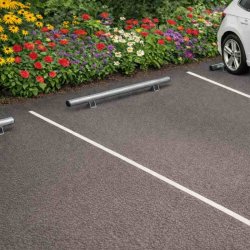 Parkeringsstop i st�l 200 cm galv PRM sikkerhedsbarriere - �60 cm