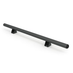 Parkeringsstop i st�l 200 cm gr� PRM sikkerhedsbarriere - �60 cm
