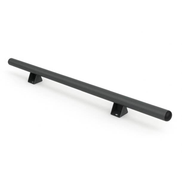 Parkeringsstop i st�l 200 cm gr� PRM sikkerhedsbarriere - �60 cm