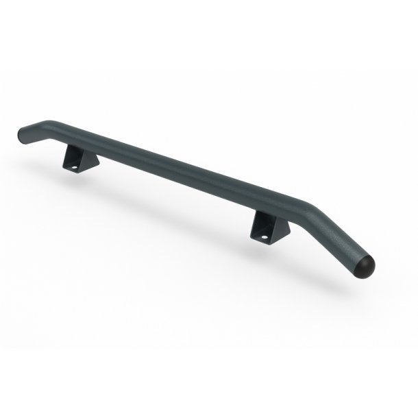 Parkeringsstop i st�l 200 cm gr� PRM sikkerhedsbarriere - skr� �60