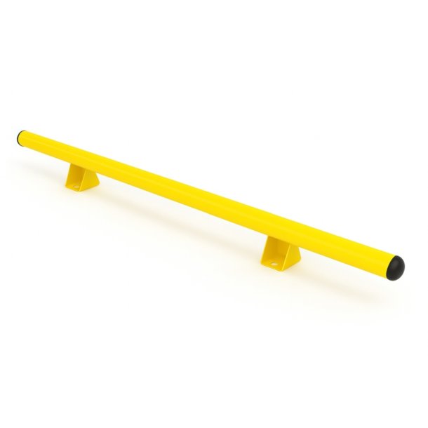 Parkeringsstop i st�l 200 cm gul PRM sikkerhedsbarriere - lige �76