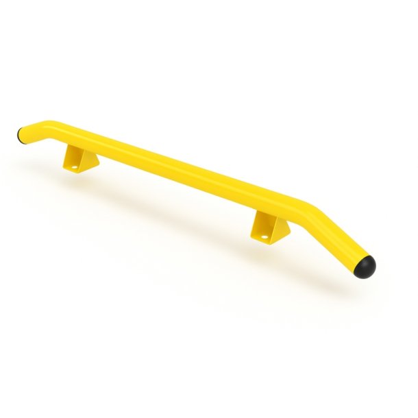 Parkeringsstop i st�l 200 cm gul PRM sikkerhedsbarriere - skr� �60