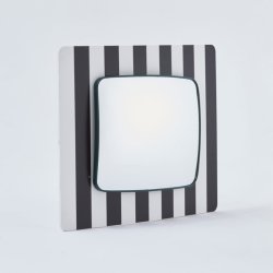 Mottez trafik og gadespejl 40x30 cm - Stribet til Stolpe og vg