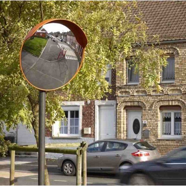 Mottez trafik og gadespejl 80 cm - rd til Stolpe og vg