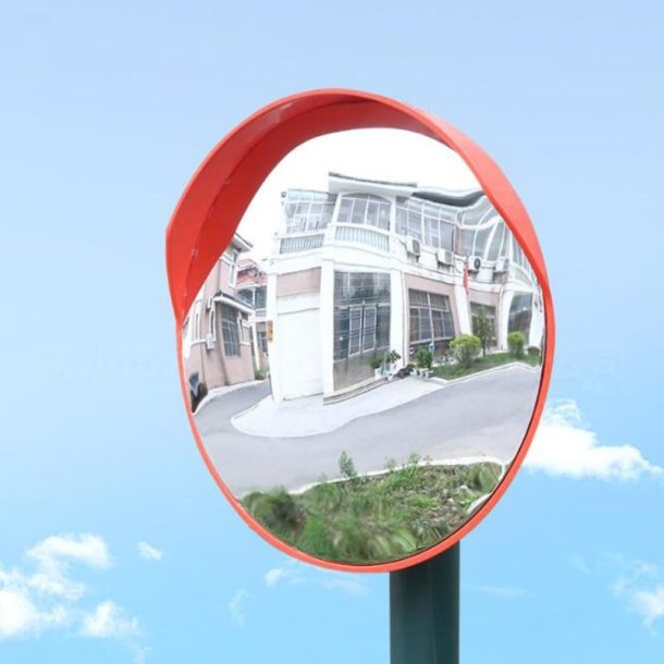 Mottez trafik og gadespejl 80 cm - rd til Stolpe og vg