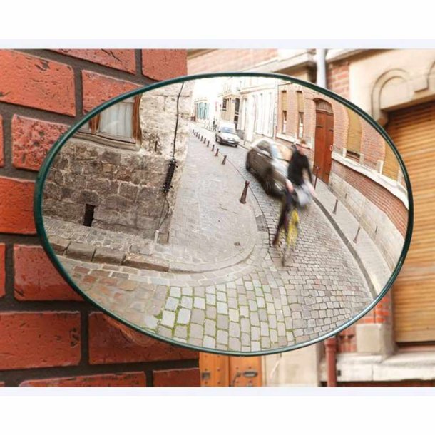 Mottez overvgningsspejl 34x55 cm - Grn til stolpe og vg