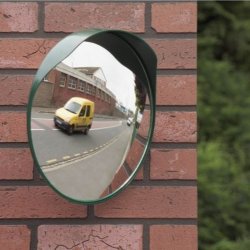 Mottez overvgningsspejl 30 cm - Grn til stolpe og vg