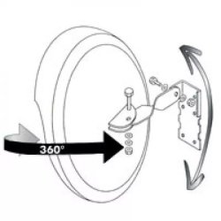 Mottez overvgningsspejl 30 cm - Grn til stolpe og vg