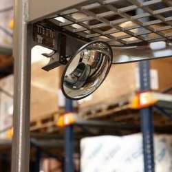 Mottez overvgningsspejl 20 cm - sort klemmespejl p arm