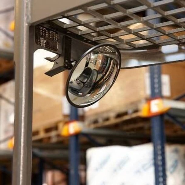 Mottez overvgningsspejl 20 cm - sort klemmespejl p arm