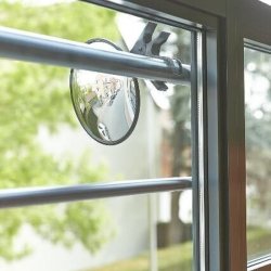 Mottez overvgningsspejl 20 cm - sort klemmespejl p arm