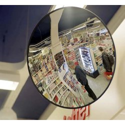 Mottez overvgningsspejl 20 cm - sort klemmespejl p arm