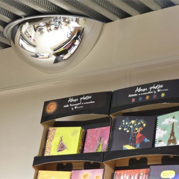 Mottez spejlkuppel 180 - 100 cm -  kvartkugleformet spejl