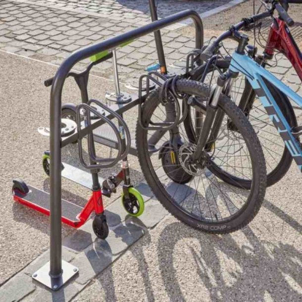 Lbehjulsstativ til 6 lbehjul + 3 cykler - 50mm stl stende