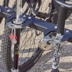 Lbehjulsstativ til 6 lbehjul + 3 cykler - 50mm stl stende