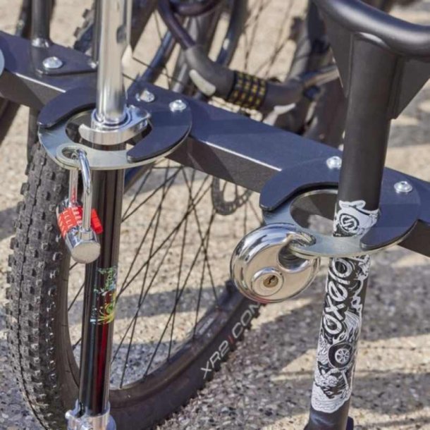 Lbehjulsstativ til 6 lbehjul + 3 cykler - 50mm stl stende