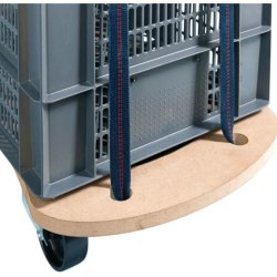 Mottez Mbelhund 800x400 mm - 300 kg - MDF - Med trkstang