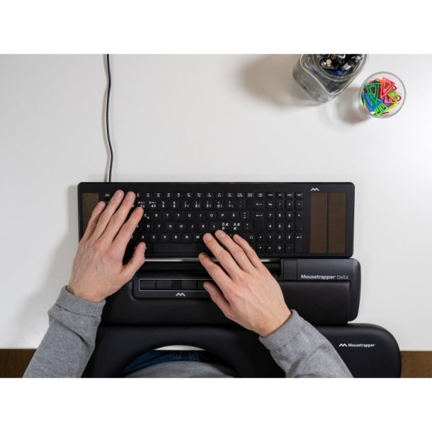 Mousetrapper Delta regular - rullestav - 6 knapper - sort/Sort