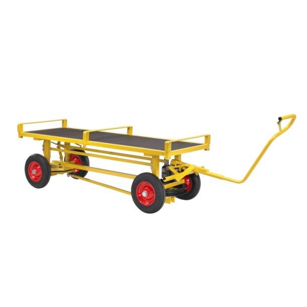 Ravendo Gips Transportvogn - PBT 2200 - 2200x700 mm - 1200 kg<br>Massive hjul