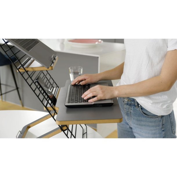 Mousetrapper Standfriend - ergonomisk - Foldbar - Metal stand i sort