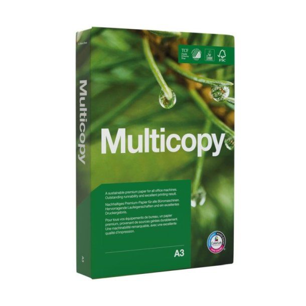  MultiCopy kopipapir - A3 - 80g - 500 ark pr. pakke