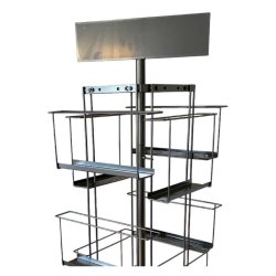 Brochurekarrusel - gummihjul - 12 rum (A4/A3) - kugleleje - Bremse