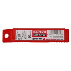 NT-Cutter BA-170 Skreblade til hobbyknive type A og S - pakke med 10 stk.
