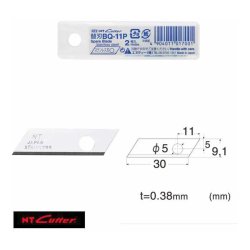 NT-Cutter BQ-11P skreblade til Q-100P hobbykniv - Pakke med 2 stk