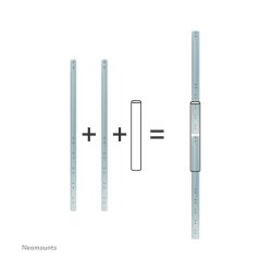 Neomounts FPMA-CPCONNECTSILVER Extension pole connector - Silver - Steel - 50 kg - Ceiling - 0 - 172 mm - 0 - 60 mm