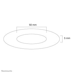 Neomounts FPMA-CRB5HM Ceiling cover - diam. 50 mm - Black - Plastic - Ceiling - 5 mm - 5 cm - 0 mm