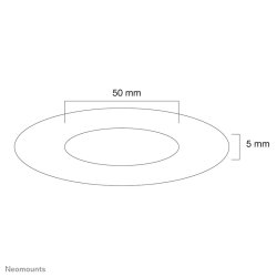 Neomounts FPMA-CRW5HM Ceiling cover - diam. 50 mm - White - Plastic - Ceiling - FPMA-C100, FPMA-C100SILVER - 5 mm - 5 cm