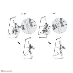 Neomounts FPMA-VESAMAC2127 iMac VESA-adapter - Silver - Steel - 15 kg - 100 x 100,75 x 75 mm - 1 - 100 x 100 mm