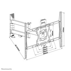 Neomounts FPMA-W460BLACK tv-beslag 177,8 cm (70") Sort