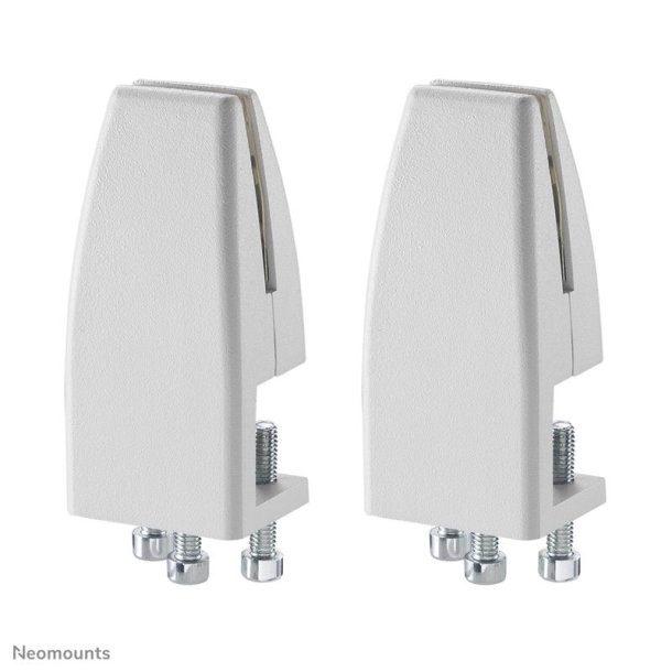 Neomounts NS-CLMP25WHITE Desk clamp set 2 pcs - max 5 kg - White - Aluminium - 5 kg - Desk - 0 - 89 mm - 0 - 42 mm