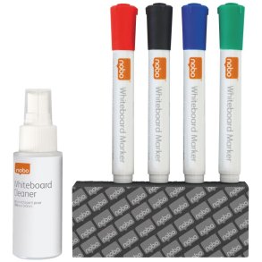 Nobo whiteboard starts�t - 4 markers, visker, rens