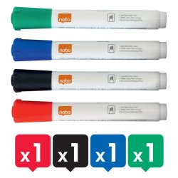Nobo whiteboard starts�t - 4 markers, visker, rens