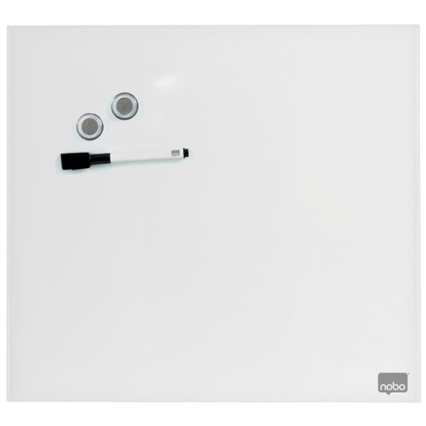 Glastavle Nobo Diamond - hvid - 30x30 cm