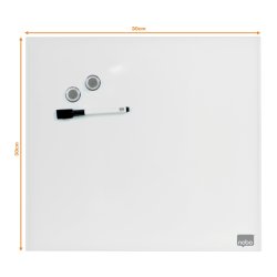 Glastavle Nobo Diamond - hvid - 30x30 cm