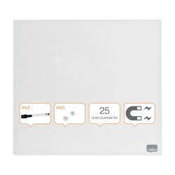 Glastavle Nobo Diamond - hvid - 30x30 cm