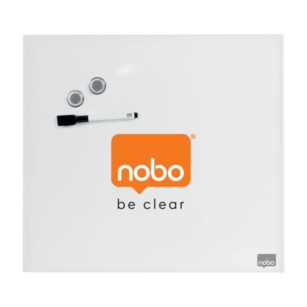 Glastavle Nobo Diamond - hvid - 30x30 cm
