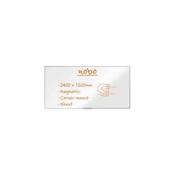Whiteboard tavle Nobo Essence - lakeret st�l - 240x120 cm