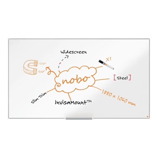 Whiteboard tavle Nobo Impression Pro - st�l - 85'' widescreen