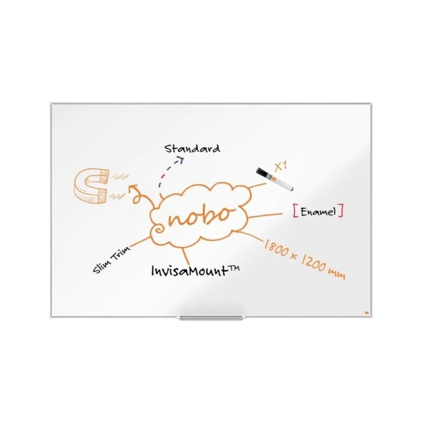 Whiteboard tavle Nobo Impression Pro - emaljeret - 180x120 cm